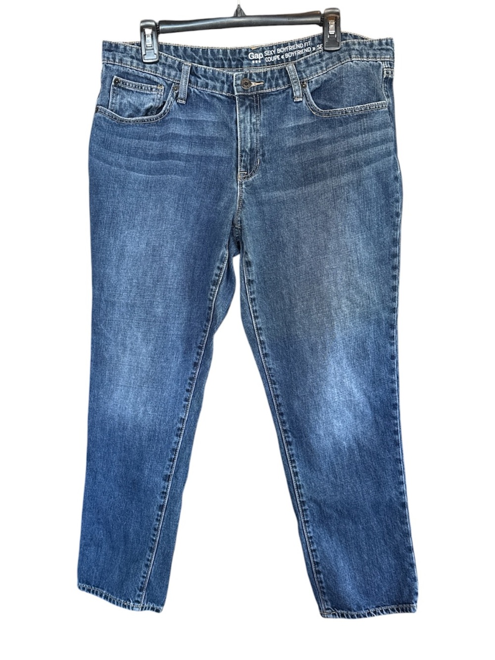 Gap Sexy Boyfriend Jeans Dark Indigo Size 12/31 Regular 100% Cotton